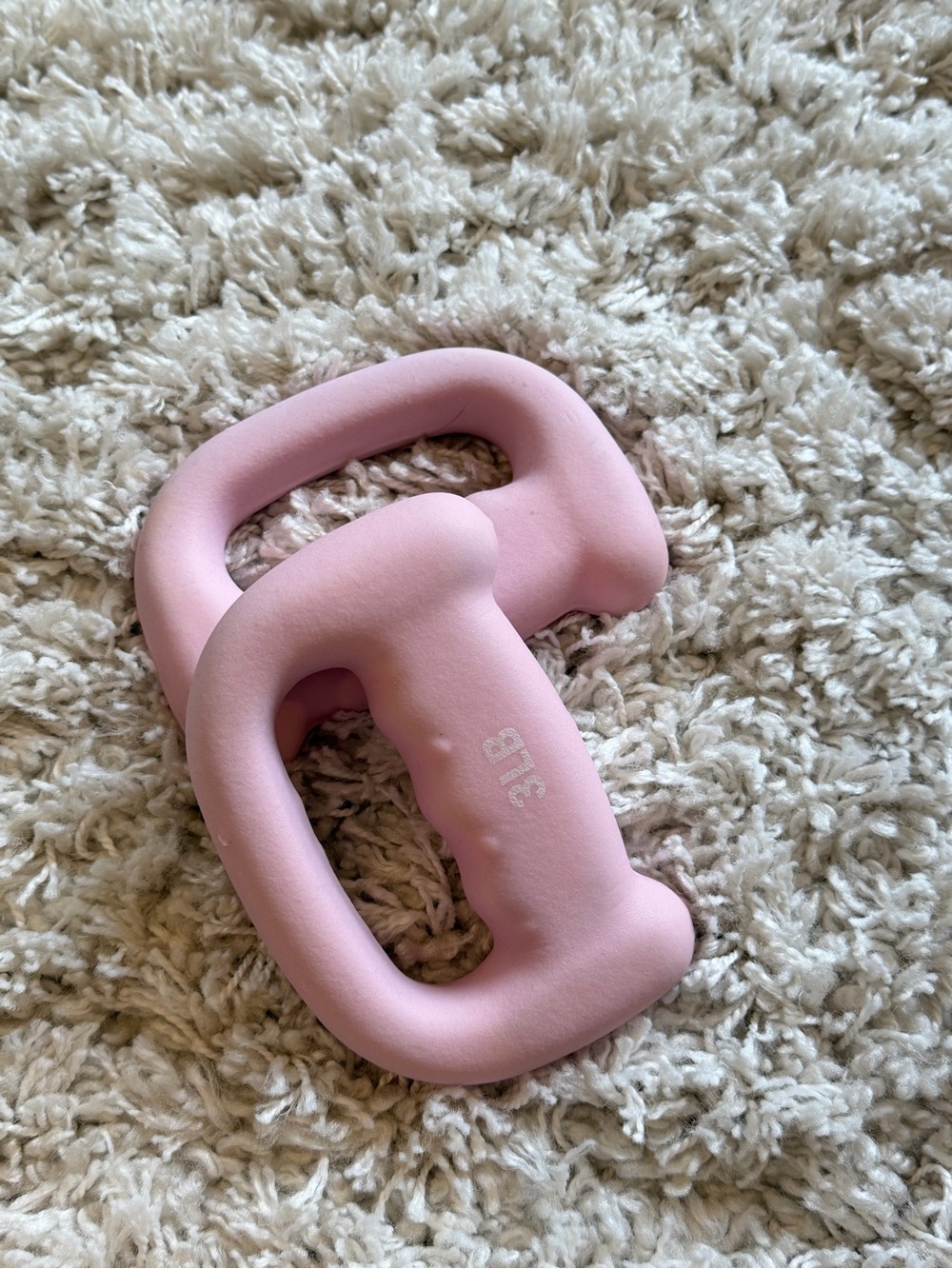Pink 3lb Neoprene Handle Hand Weights - Set of 2